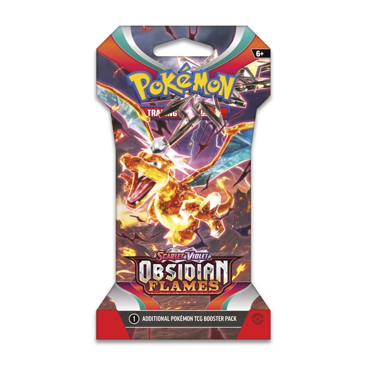 Pokémon TCG : Pack booster avec pochette Flammes écarlates et violettes-obsidiennes