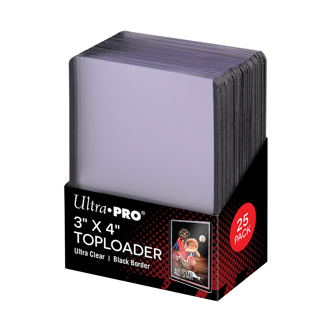 Ultra Pro Topload 3x4 Border Black 25ct - Toploader