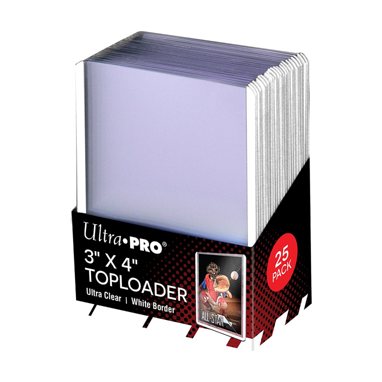 Ultra Pro Topload 3x4 Border White 25ct - Toploader