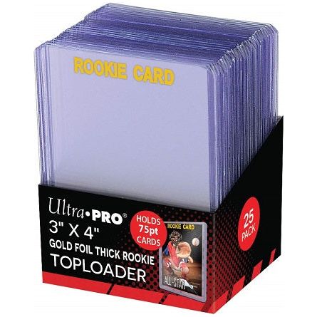 Ultra Pro Topload 3x4 Rookie Gold 75pt Thick 25ct - Toploader