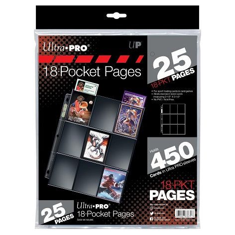 Ultra Pro Pages 18 Pockets Silver Series 25ct - Binder